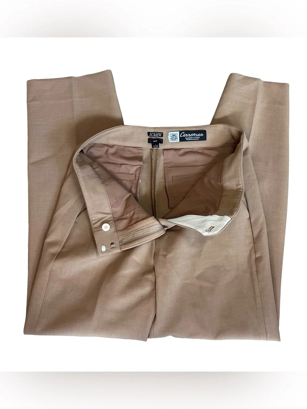 J. Crew Women’s Sz 6 Camel Straight Leg Pants Kate High Rise Four Season Stretch